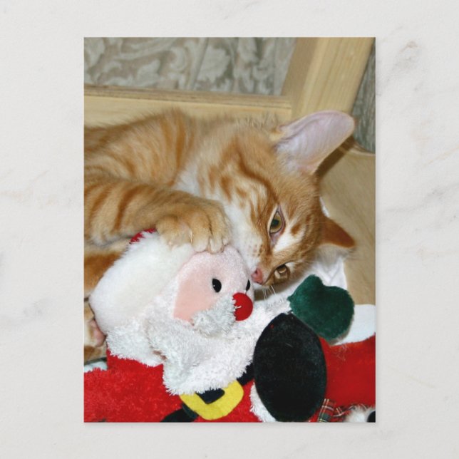 Postal Festiva Loco con Santa (Anverso)