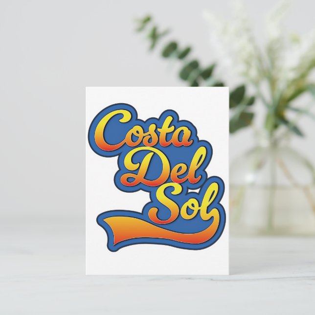 Postal Festiva Logo de Costa del Sol (Anverso de pie)