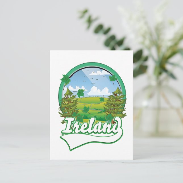 Postal Festiva Logo de Ireland Travel (Anverso de pie)