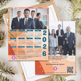 Postal Festiva Logo de la Compañía de Negocios del Calendario de 