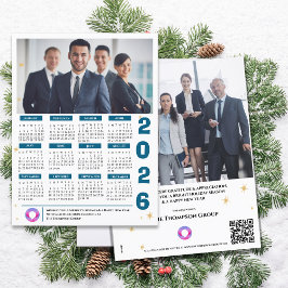 Postal Festiva Logo de la Compañía de Negocios del Calendario QRC