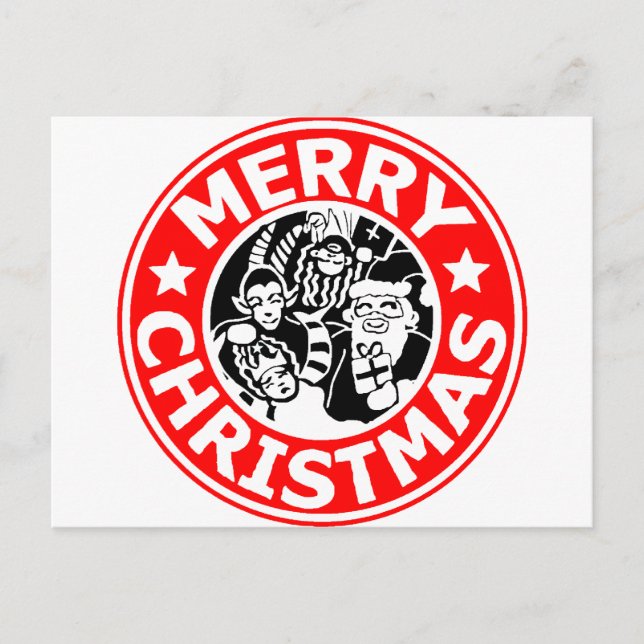 Postal Festiva Logo de Merry Christmas Krampus (Anverso)
