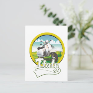 Postal Festiva Logo de Scooter Travel de Italia