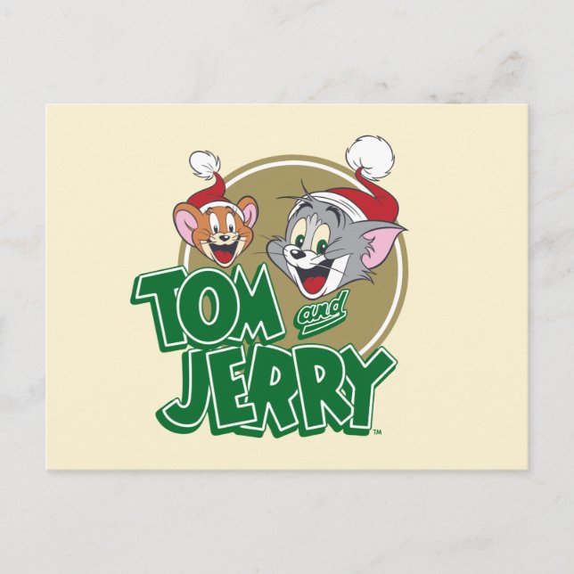 Postal Festiva Logo de Tom y Jerry Holiday (Anverso)