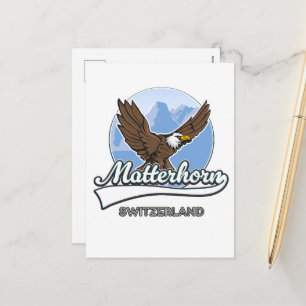 Postal Festiva Logo de viajes Matterhorn Suiza