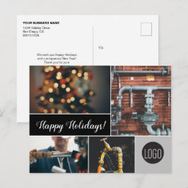 Postal Festiva Logo y fotos de Happy Holidays Plumbing Business