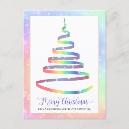 Postal Festiva Logotipo corporativo de Merry Christmas Tree