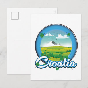 Postal Festiva logotipo de Croacia Travel