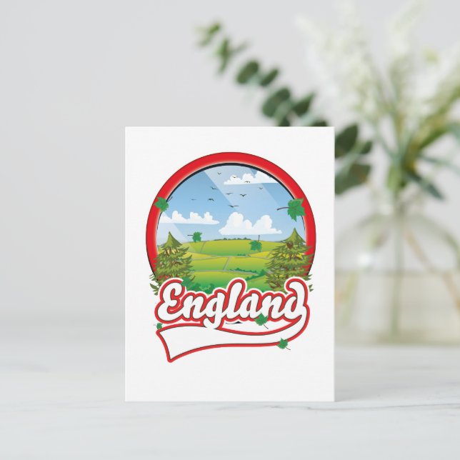Postal Festiva logotipo de England Travel (Anverso de pie)