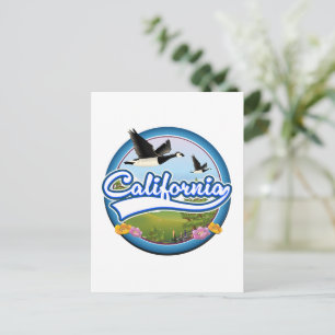 Postal Festiva logotipo de vacaciones de gansos de California