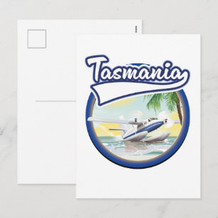 Postal Festiva logotipo de viaje a Tasmania