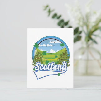 Postal Festiva logotipo de viajes a Escocia