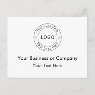 Postal Festiva Logotipo personalizado de su empresa