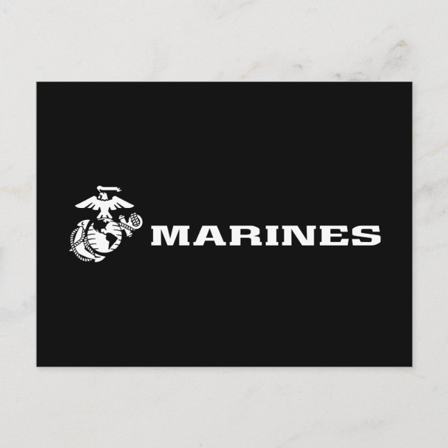 Postal Festiva Logotipo USMC - Blanco (Anverso)