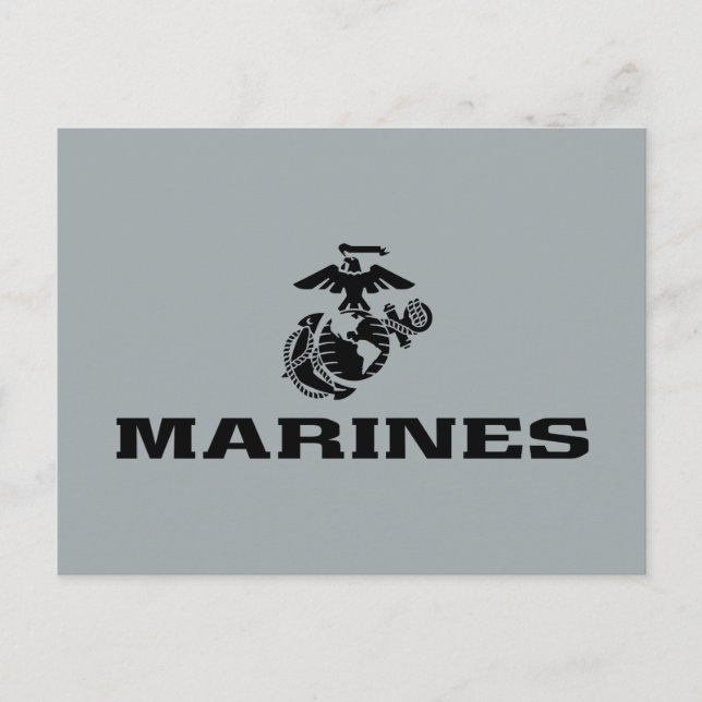 Postal Festiva Logotipo USMC Logotipo negro apilado (Anverso)