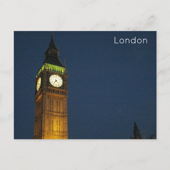 Postal Festiva Londres - Cámaras del Parlamento (Anverso)