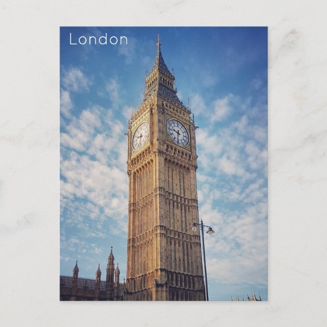 Postal Festiva Londres - Cámaras del Parlamento (Anverso)