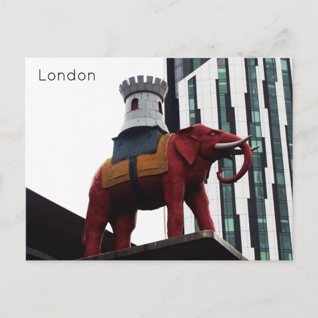 Postal Festiva Londres - Elefante y Castillo (Anverso)