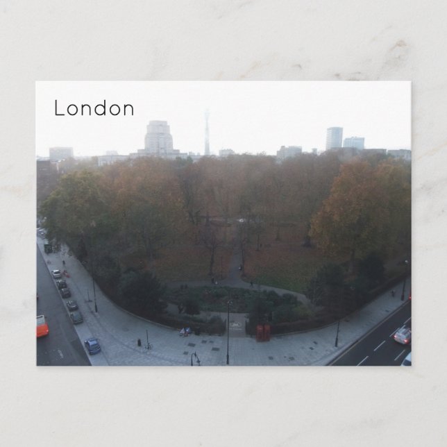 Postal Festiva Londres - Plaza Russell (Anverso)