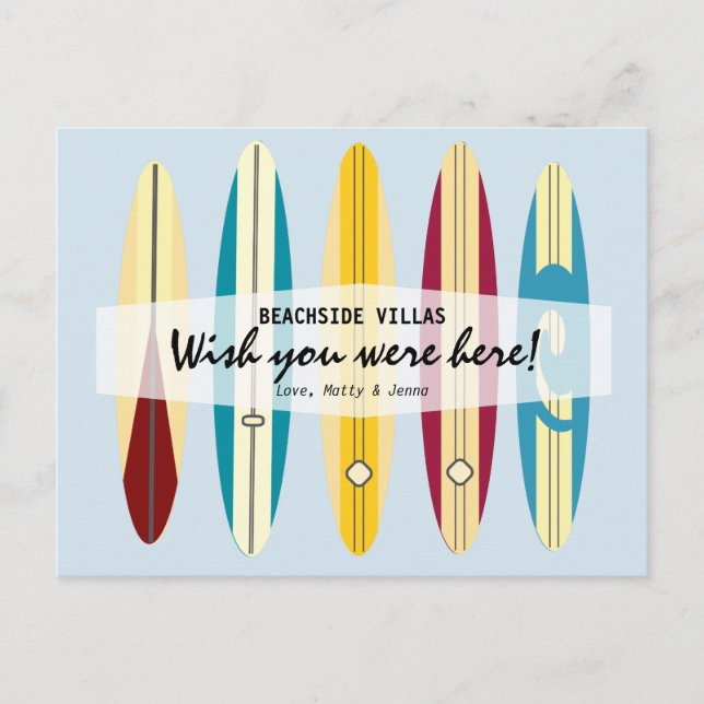 Postal Festiva Longboard de vintage (Anverso)