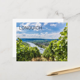 Postal Festiva Longuich Moselle Vineyard Panorama Alemania