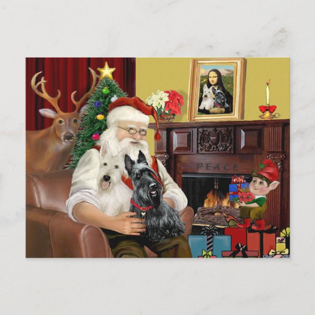 Postal Festiva Los 2 territorios escoceses de Santa Elena (Anverso)