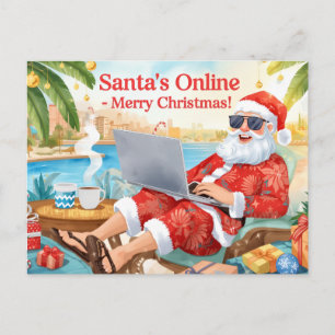 Postal Festiva ¡Los Amantes de la Computadora de Santa Navidades 