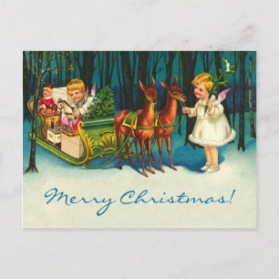 Postal Festiva Los ángeles en camino