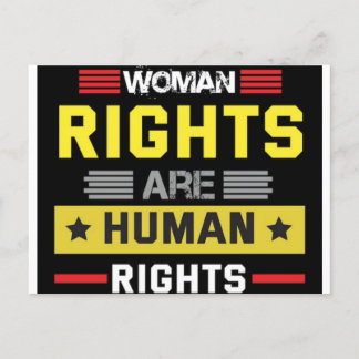 Postal Festiva Los derechos de la mujer son derechos humanos