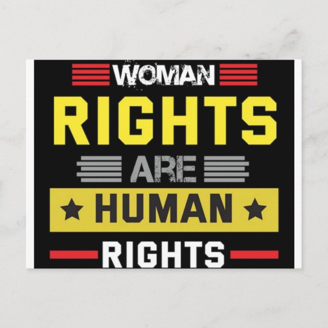 Postal Festiva Los derechos de la mujer son derechos humanos (Anverso)