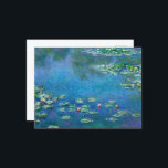 Postal Festiva Los lirios de agua de Claude Monet<br><div class="desc">Claude Monet - Water Lilies,  1906. Oscar-Claude Monet (1840-1926) fue un pintor francés y fundador de la pintura impresionista que es visto como un precursor clave del modernismo,  especialmente en sus intentos de pintar la naturaleza como lo percibió.</div>