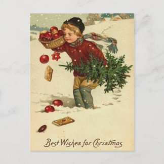 Postal Festiva Los mejores deseos de los navidades