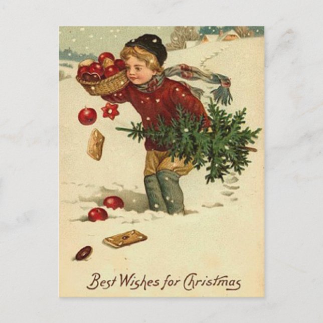 Postal Festiva Los mejores deseos de los navidades (Anverso)