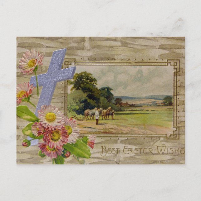 Postal Festiva Los mejores deseos de Pascua (Anverso)