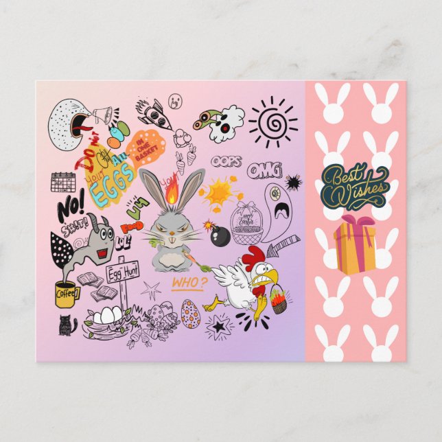 Postal Festiva Los mejores deseos de Pascua para su familia y ami (Anverso)