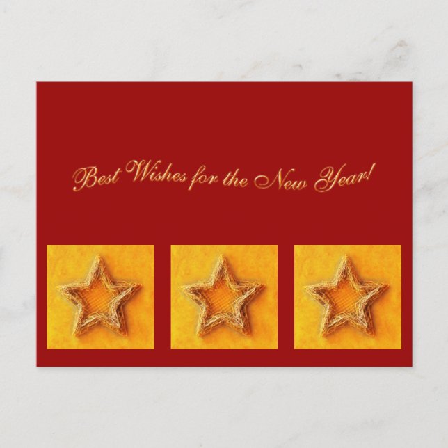 Postal Festiva ¡Los mejores deseos para el Año Nuevo! -Postal (Anverso)