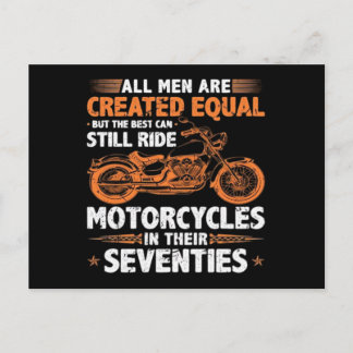 Postal Festiva Los mejores hombres todavía pueden andar en motoci