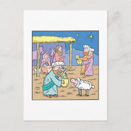 Postal Festiva Los navidades cardan a los tres reyes sabios