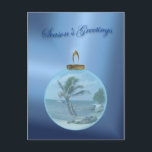 Postal Festiva Los Navidades del Paradise Beach desean...<br><div class="desc">Los destinatarios de esta postal única disfrutarán de los sencillos deseos de vacaciones impresos en la parte trasera. Sólo tienes que añadir un mensaje corto y tu nombre. Usar la marca coincidente para mejorar realmente su mensaje</div>