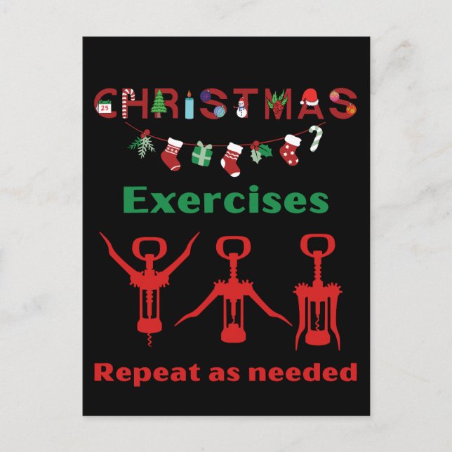 Postal Festiva Los Navidades divertidos repiten según sea necesar (Anverso)