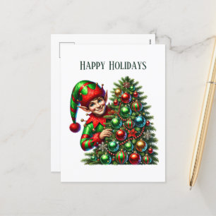 Postal Festiva Los Navidades festivos pueden agregar un mensaje