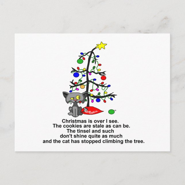 Postal Festiva Los navidades han terminado (Anverso)