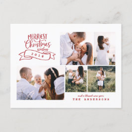 Postal Festiva Los Navidades más afortunados desean vacaciones mu
