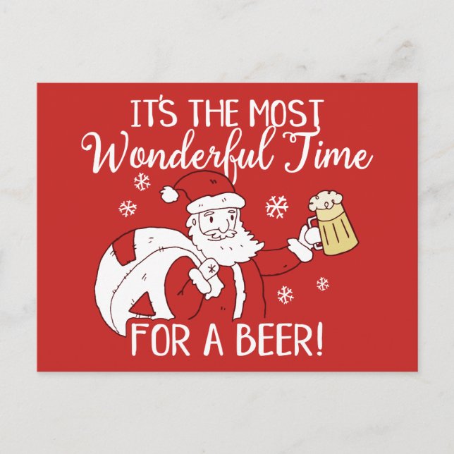 Postal Festiva Los navidades más maravillosos para una cerveza Sa (Anverso)