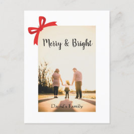 Postal Festiva Los navidades modernos de merry y Bright son mínim