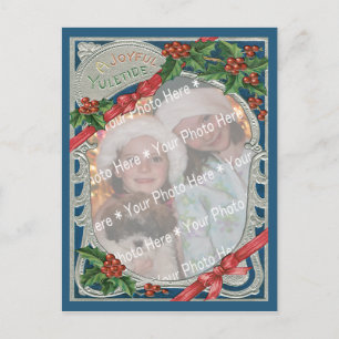 Postal Festiva Los Navidades que agregan fotos vintage alegre Yul