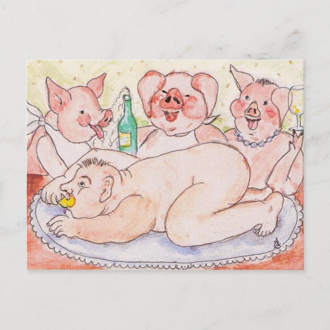 Postal Festiva Los saludos de la estación (Anverso)