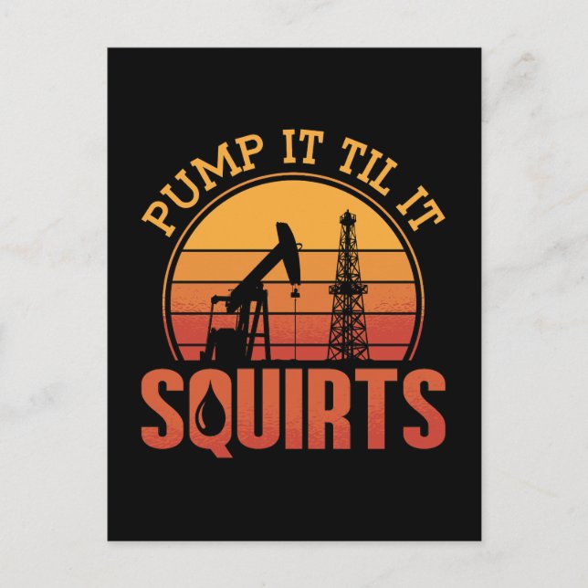 Postal Festiva Los Trabajadores De Los Campos De Petróleo Lo Bomb (Anverso)