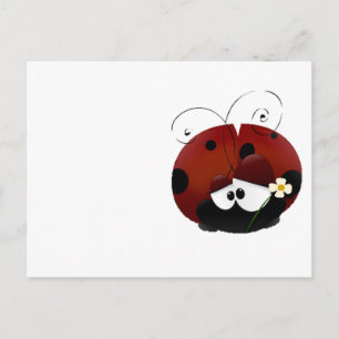 Postal Festiva Love Bug Ladybug, el lindo día de San Valentín Per