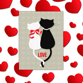 Postal Festiva Love Cats Valentine
